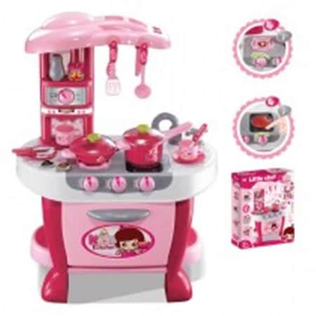 Az Import & Trading PS801 Deluxe Kitchen Appliance Cooking Play Set With Lights & Sound